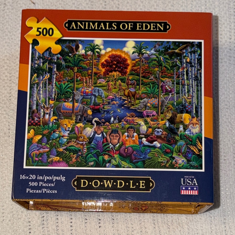 Dowdle Animals of Eden 500-Piece Puzzle - Multicolor 500 Piece NEW Sealed